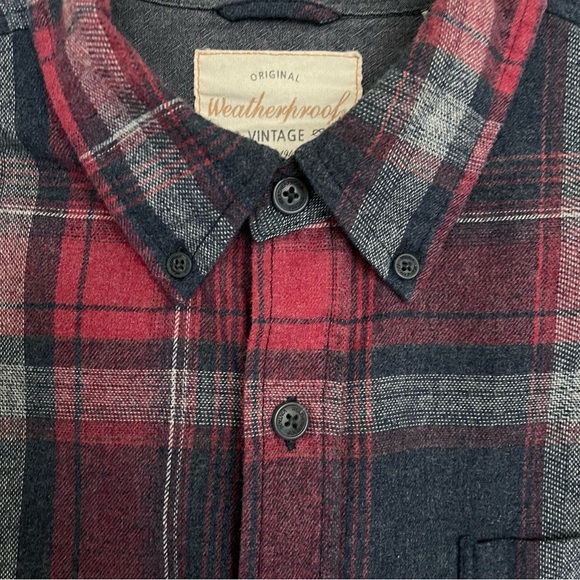 2 Men’s Original Vintage Weatherproof Flannels - Picture 4 of 9